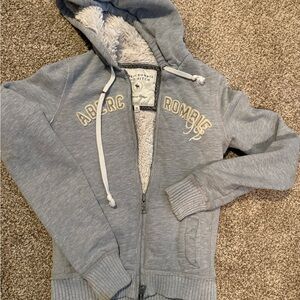 Abercrombie & Fitch womens Gray Zip-Up Jacket